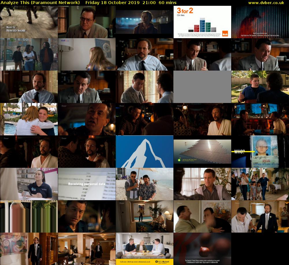 Analyze This (Paramount Network) Friday 18 October 2019 21:00 - 22:00