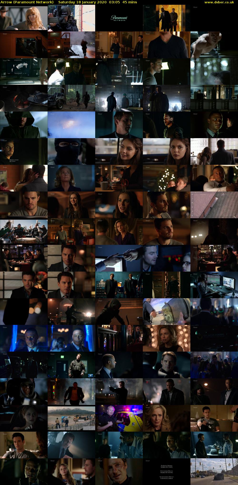 Arrow (Paramount Network) Saturday 18 January 2020 03:05 - 03:50