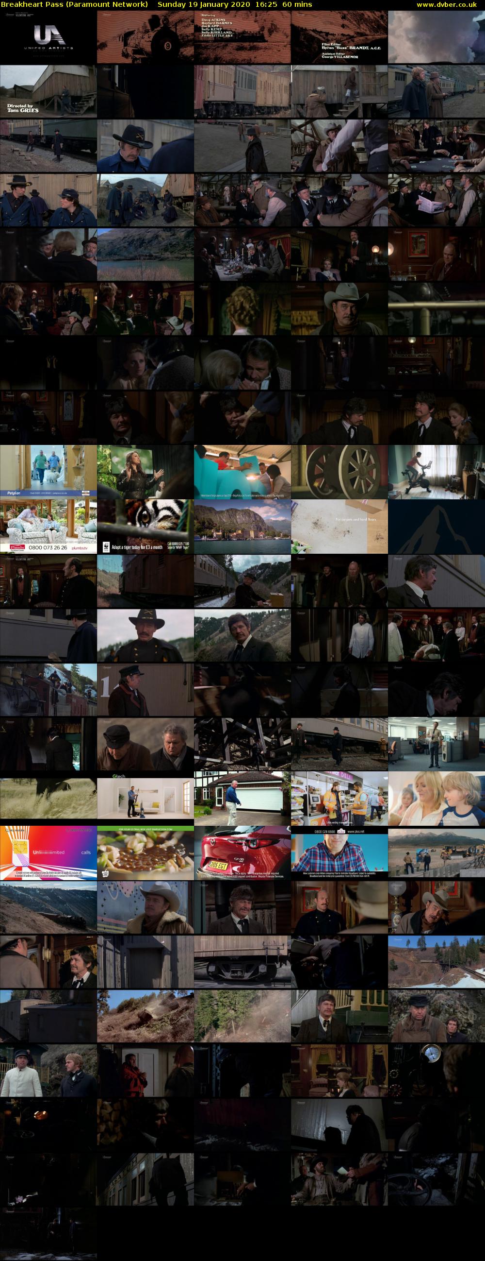 Breakheart Pass (Paramount Network) Sunday 19 January 2020 16:25 - 17:25