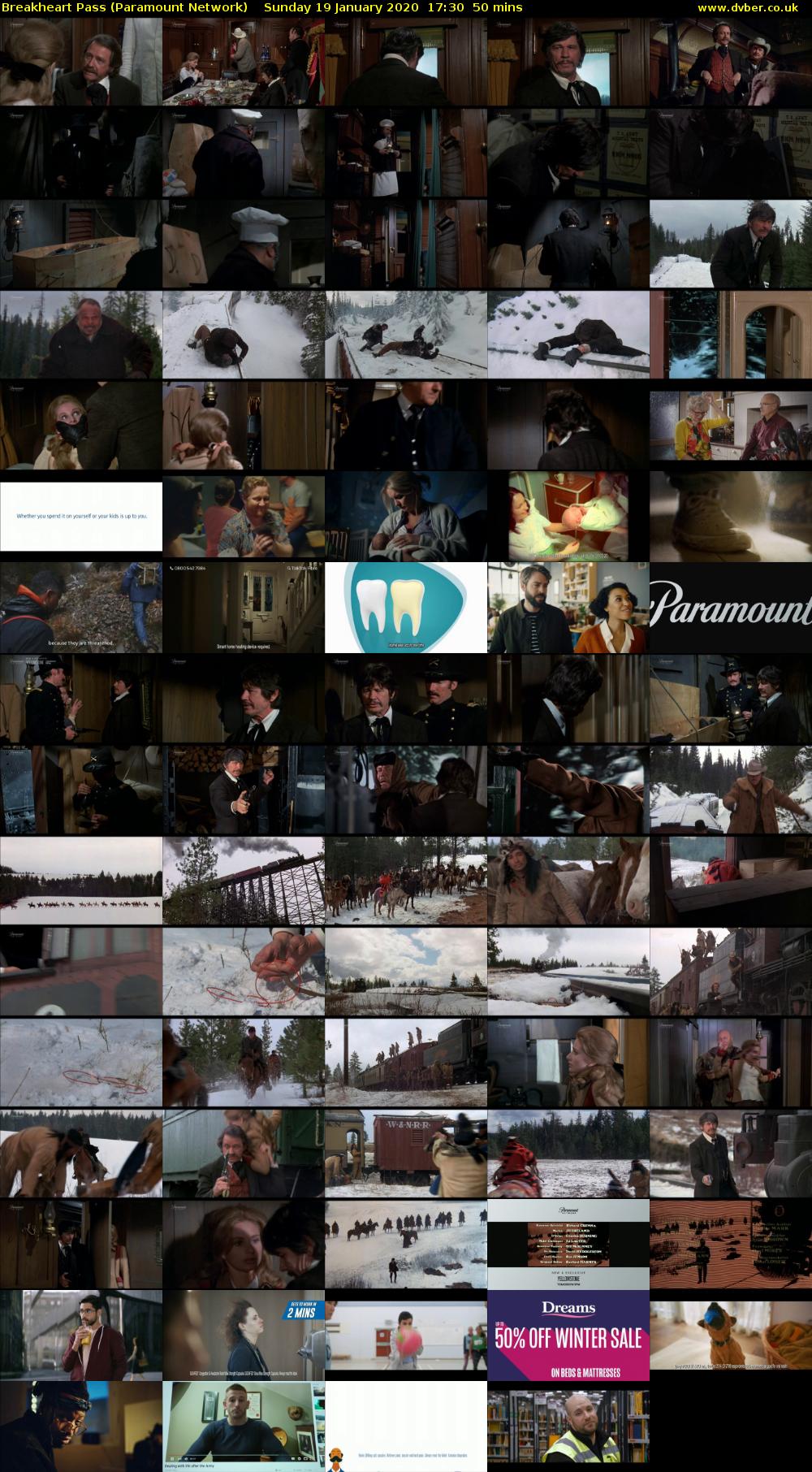 Breakheart Pass (Paramount Network) Sunday 19 January 2020 17:30 - 18:20