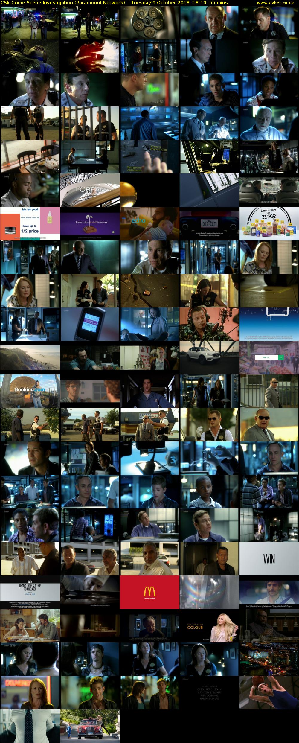 CSI: Crime Scene Investigation (Paramount Network) Tuesday 9 October 2018 18:10 - 19:05