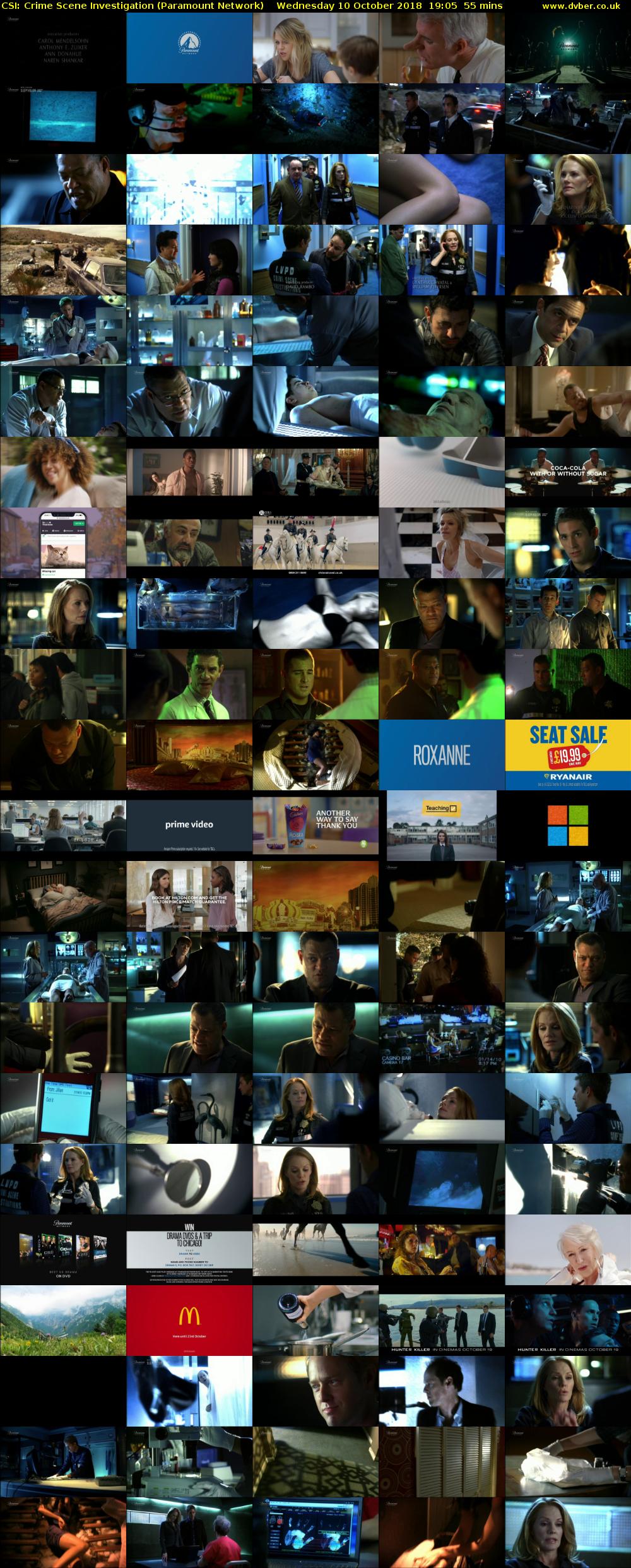 CSI: Crime Scene Investigation (Paramount Network) Wednesday 10 October 2018 19:05 - 20:00