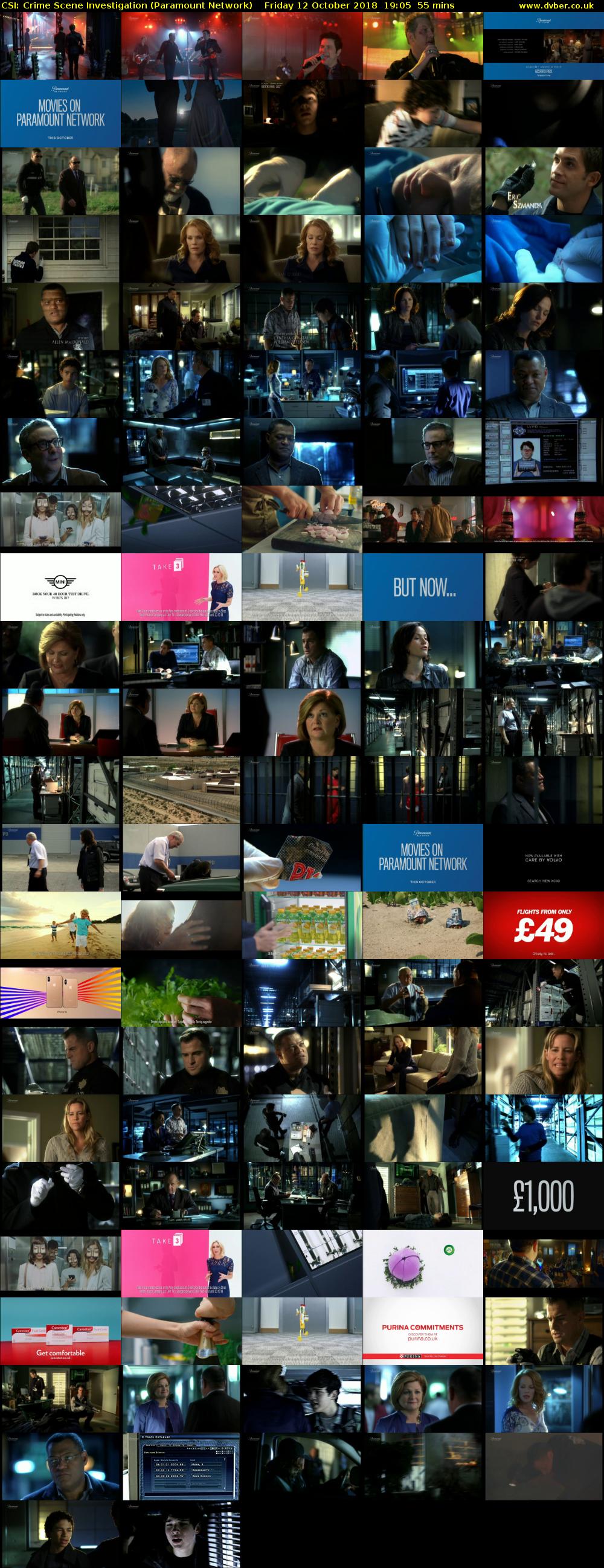 CSI: Crime Scene Investigation (Paramount Network) Friday 12 October 2018 19:05 - 20:00