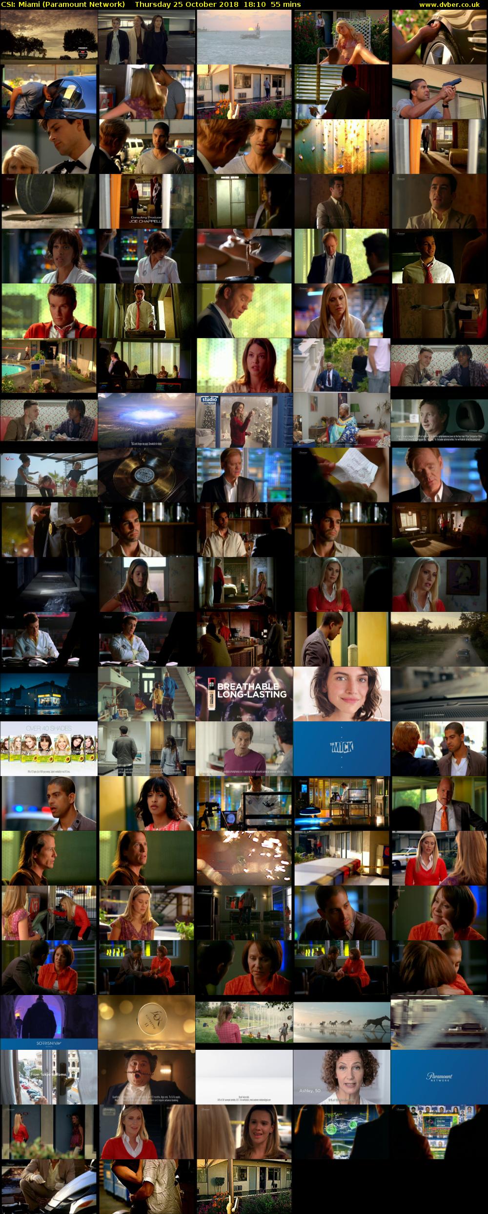 CSI: Miami (Paramount Network) Thursday 25 October 2018 18:10 - 19:05