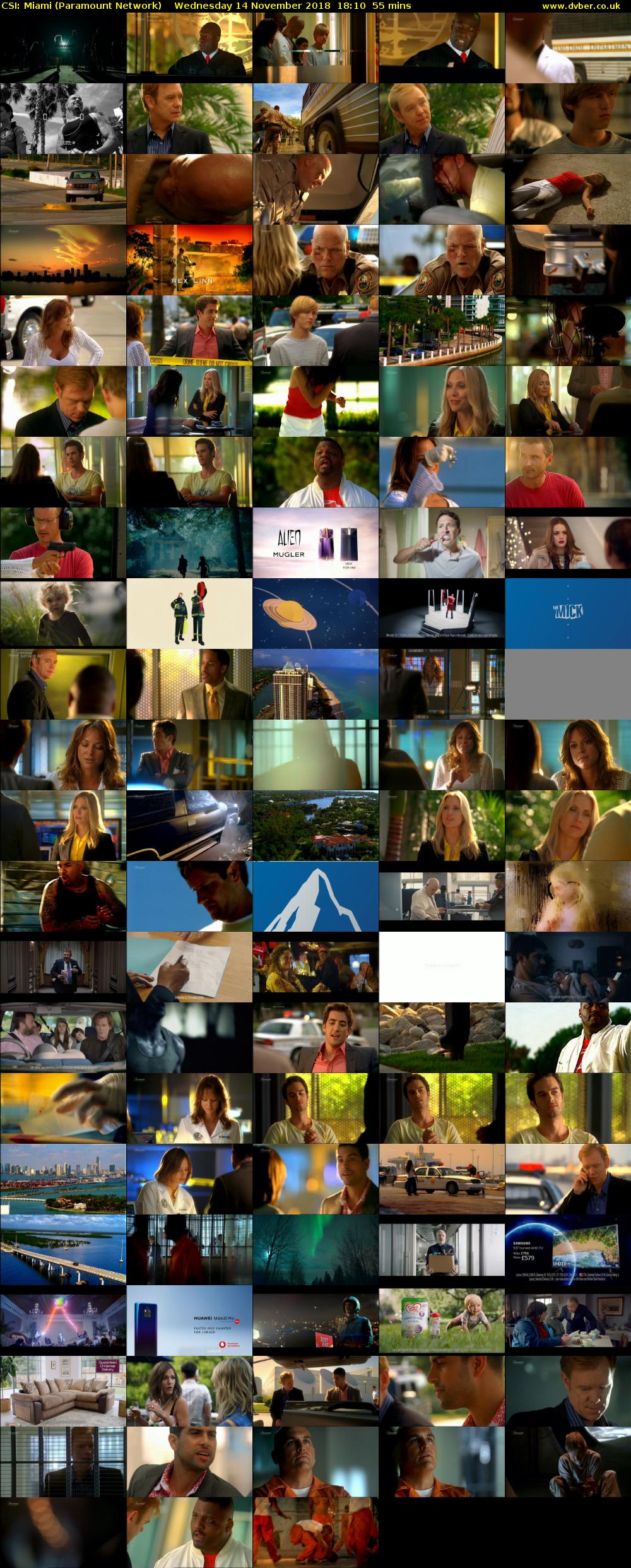 CSI: Miami (Paramount Network) Wednesday 14 November 2018 18:10 - 19:05