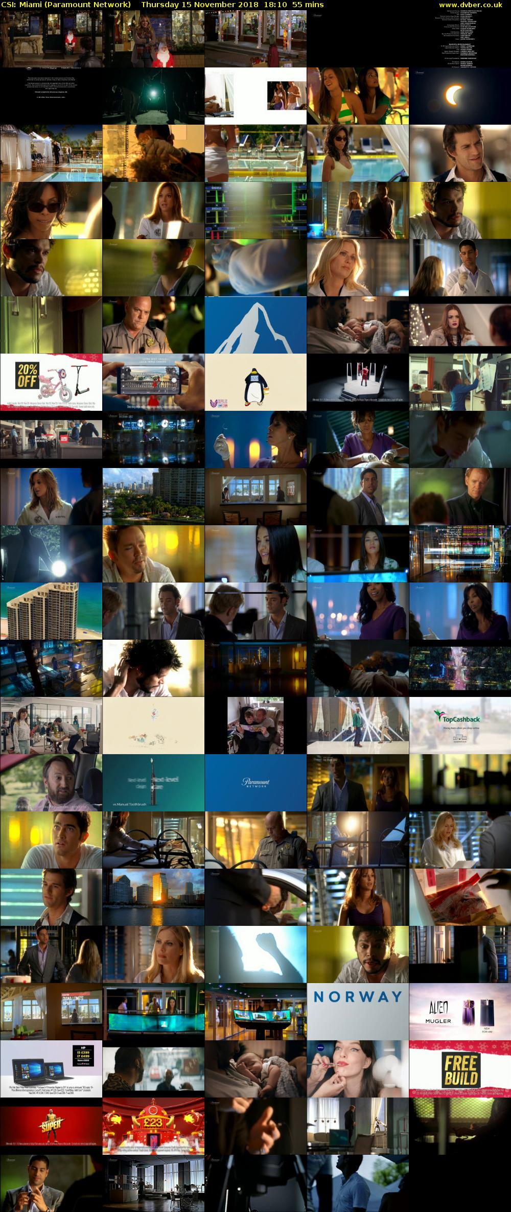 CSI: Miami (Paramount Network) Thursday 15 November 2018 18:10 - 19:05