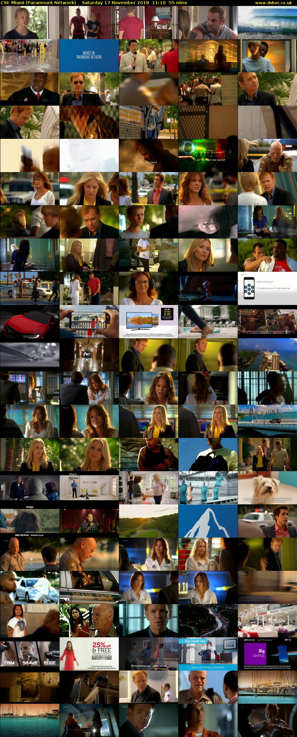 CSI: Miami (Paramount Network) Saturday 17 November 2018 11:10 - 12:05