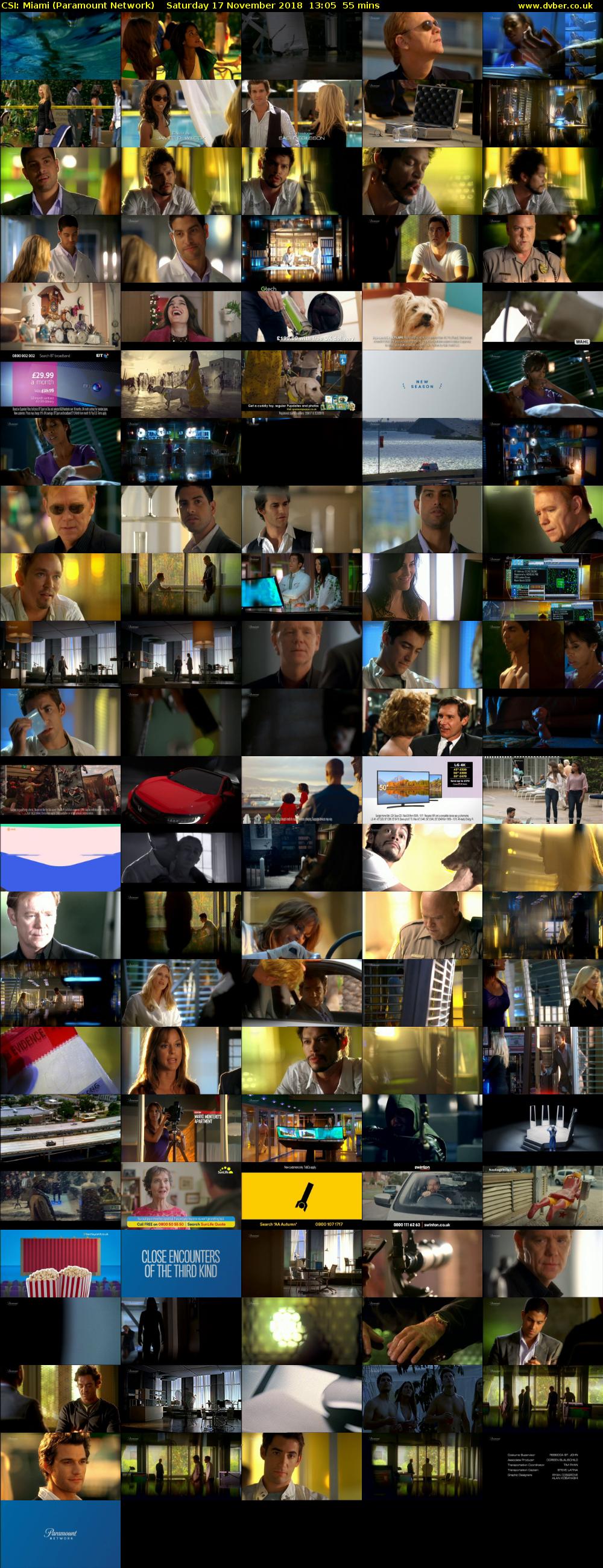 CSI: Miami (Paramount Network) Saturday 17 November 2018 13:05 - 14:00