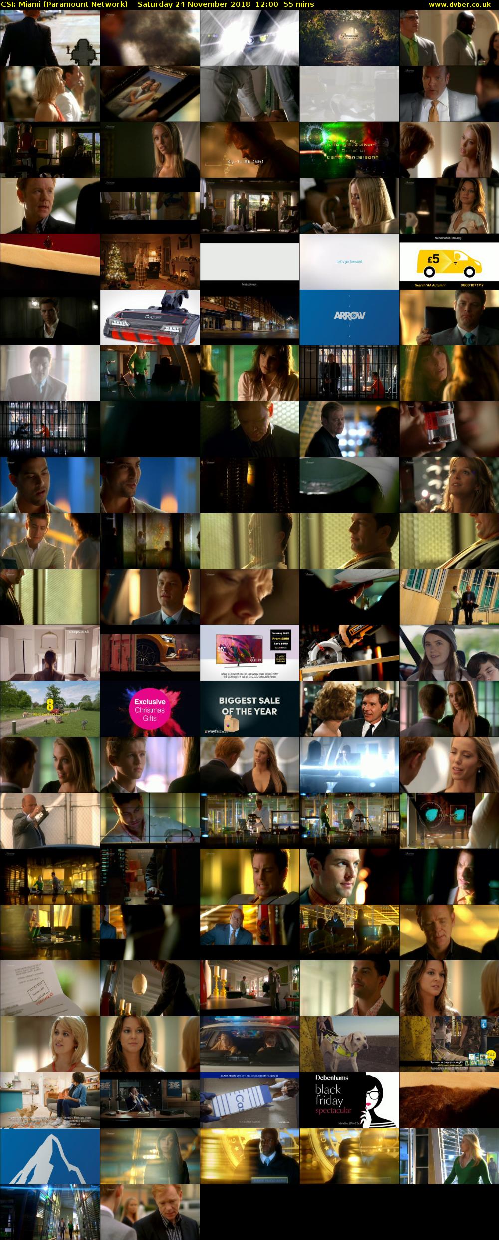 CSI: Miami (Paramount Network) Saturday 24 November 2018 12:00 - 12:55