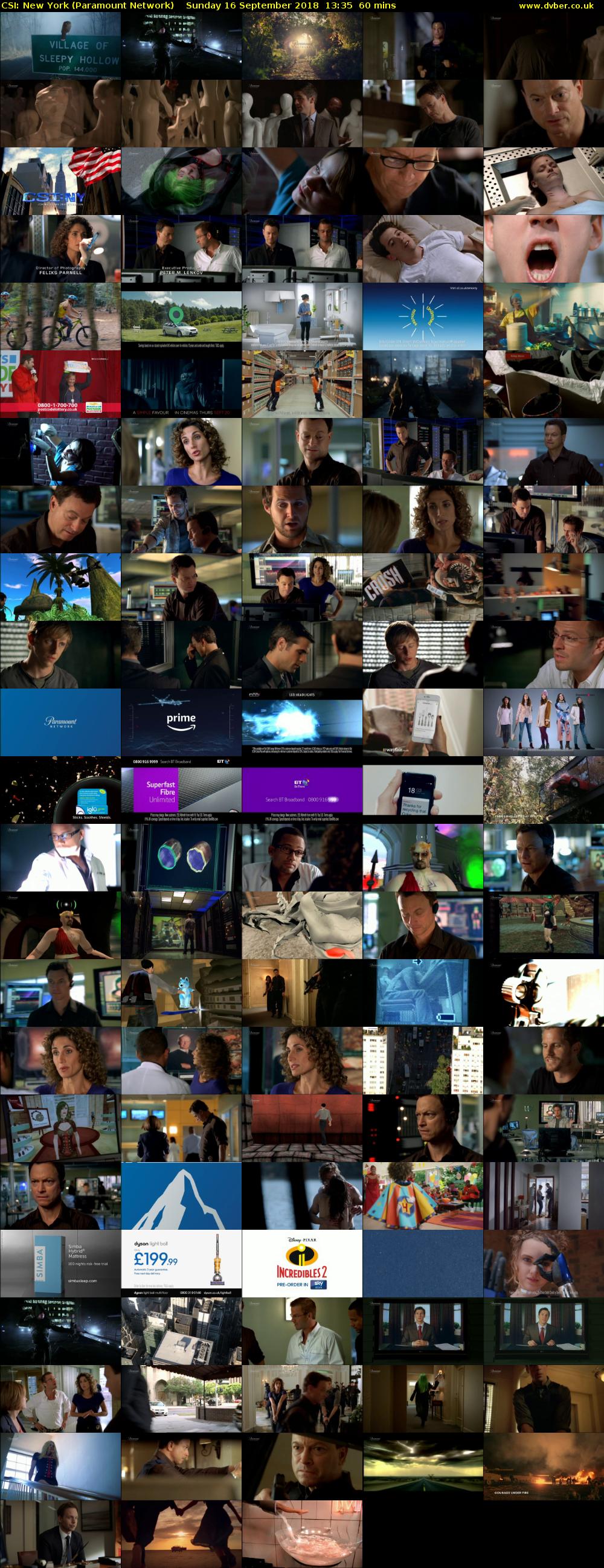 CSI: New York (Paramount Network) Sunday 16 September 2018 13:35 - 14:35