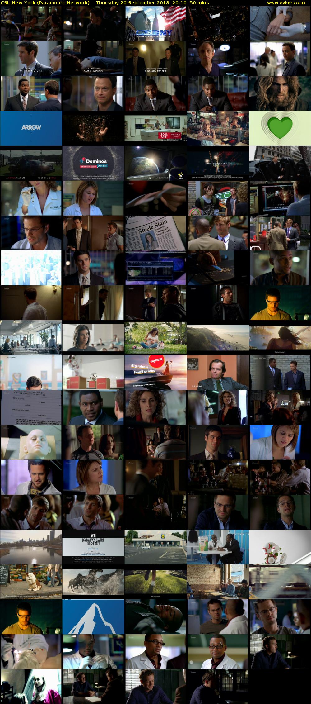 CSI: New York (Paramount Network) Thursday 20 September 2018 20:10 - 21:00