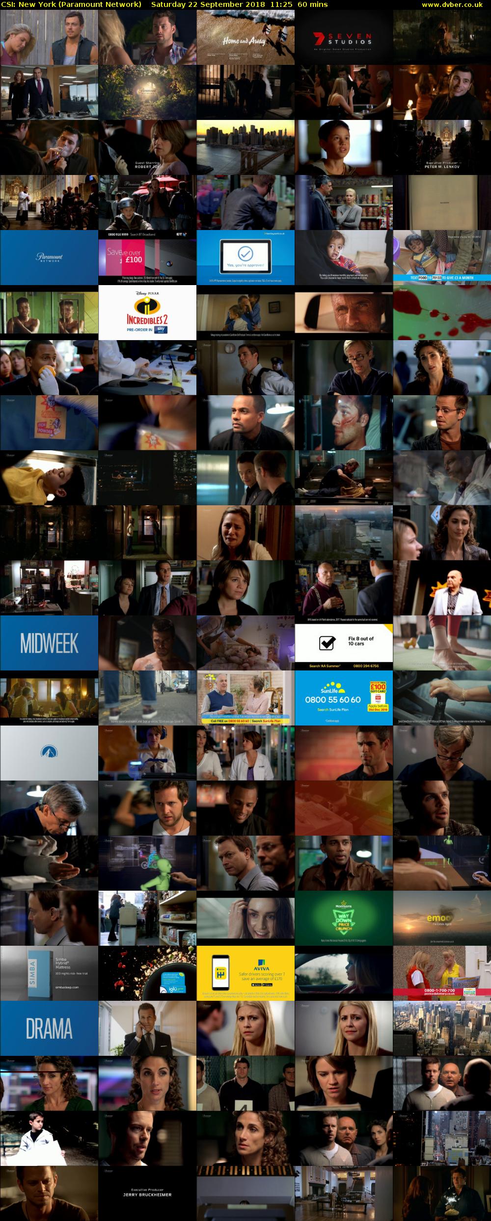 CSI: New York (Paramount Network) Saturday 22 September 2018 11:25 - 12:25