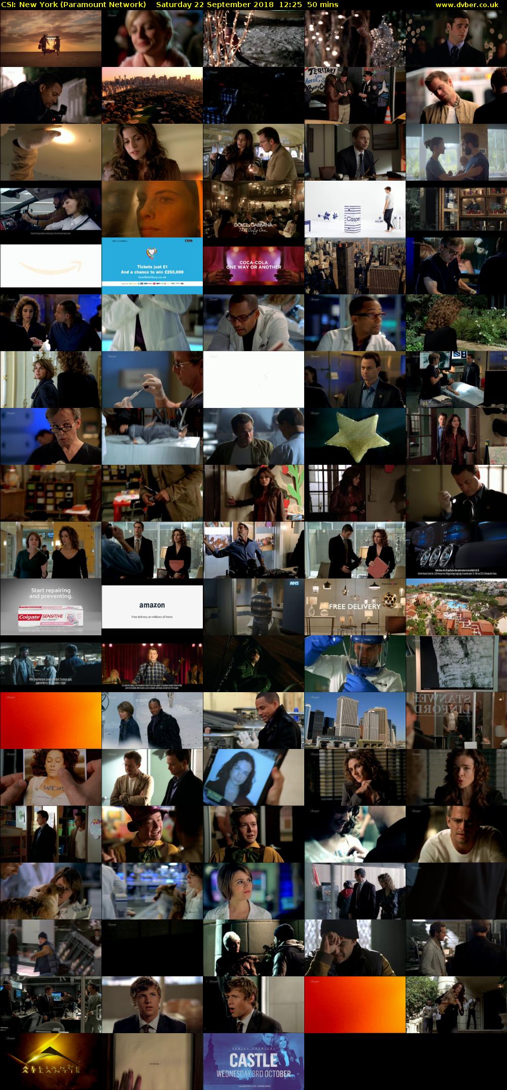 CSI: New York (Paramount Network) Saturday 22 September 2018 12:25 - 13:15