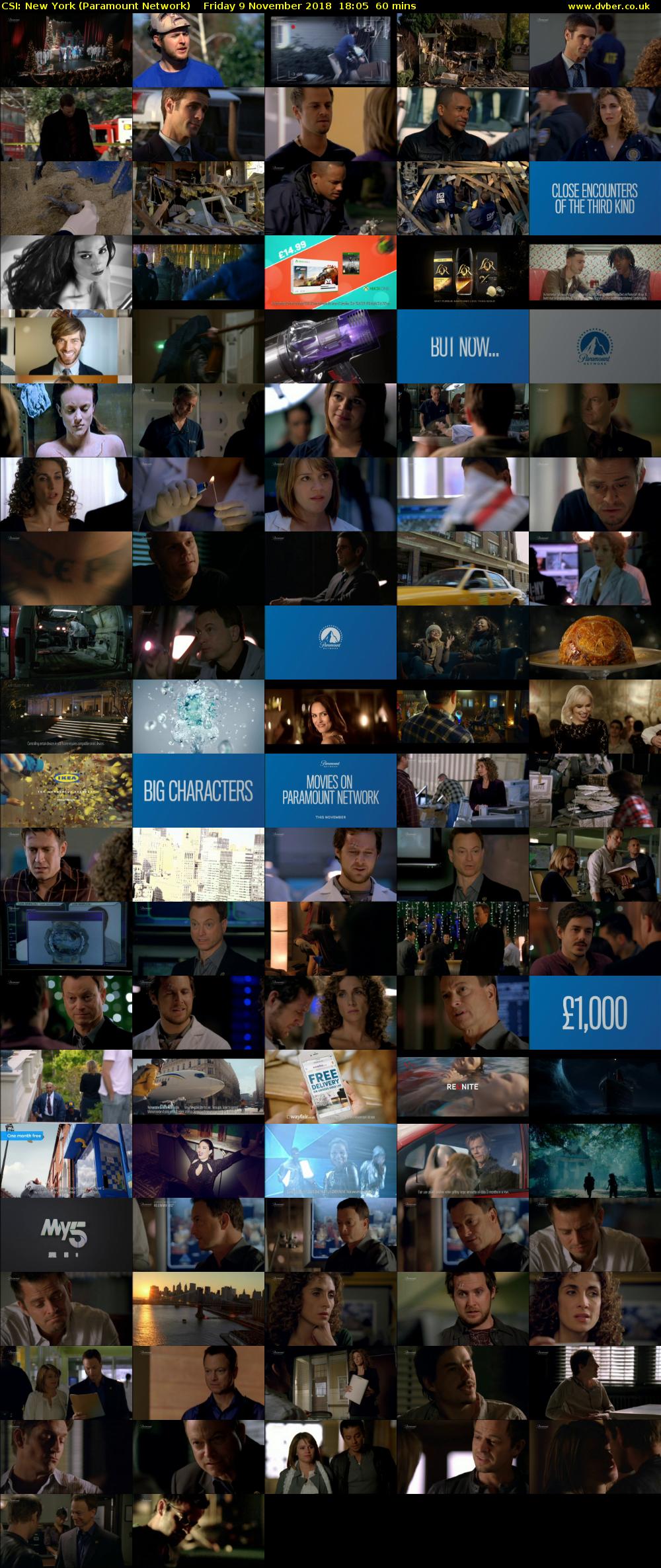 CSI: New York (Paramount Network) Friday 9 November 2018 18:05 - 19:05