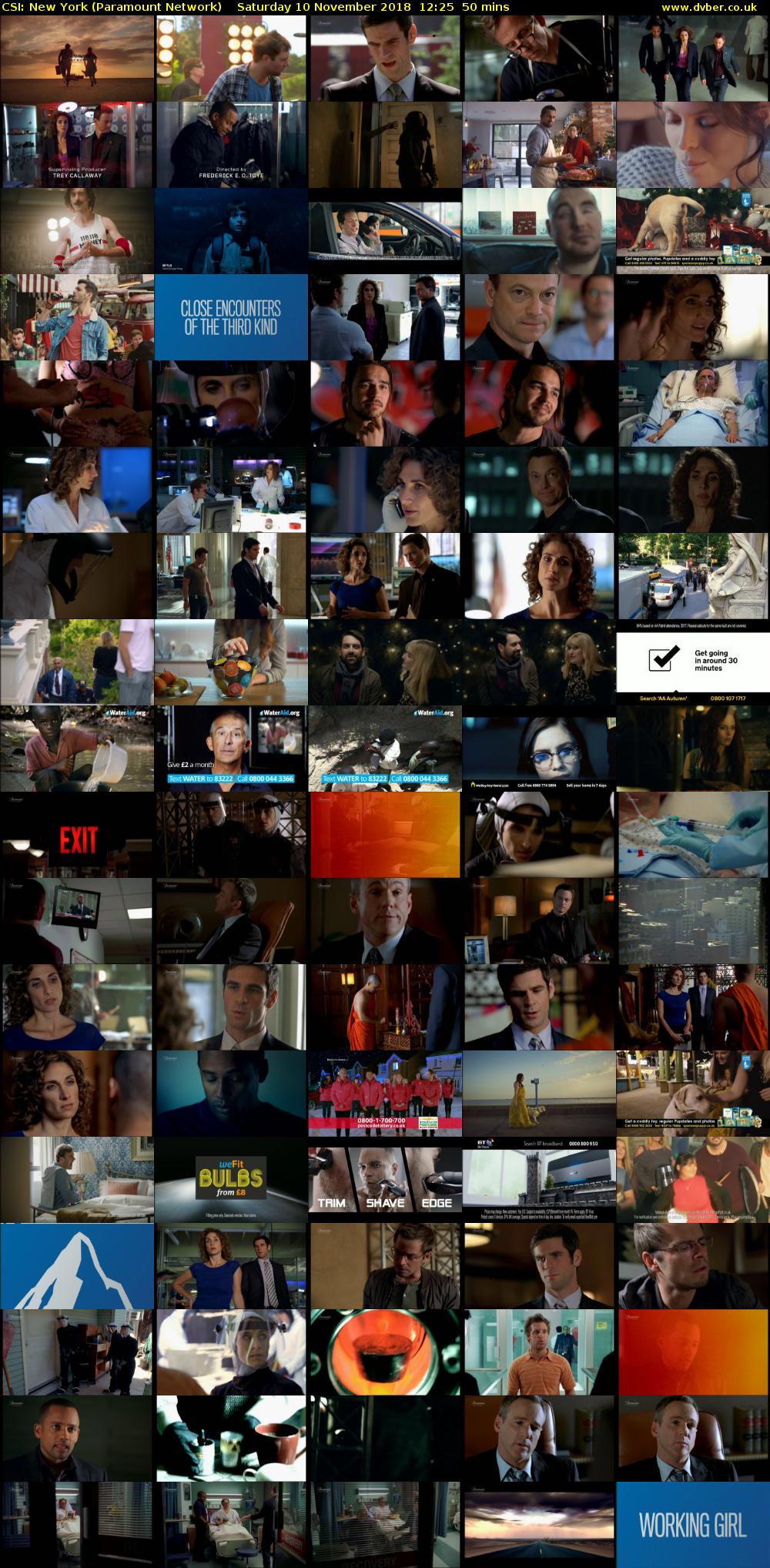 CSI: New York (Paramount Network) Saturday 10 November 2018 12:25 - 13:15