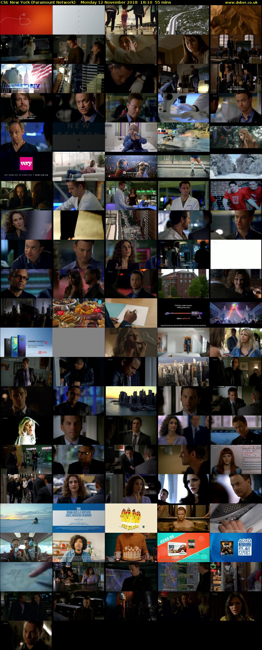 CSI: New York (Paramount Network) Monday 12 November 2018 18:10 - 19:05