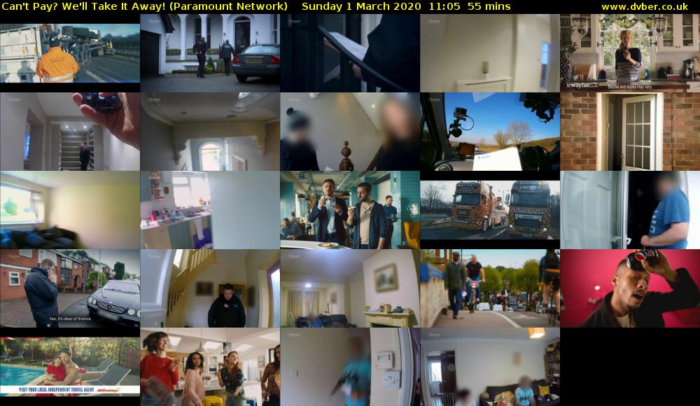 Can't Pay? We'll Take It Away! (Paramount Network) Sunday 1 March 2020 11:05 - 12:00