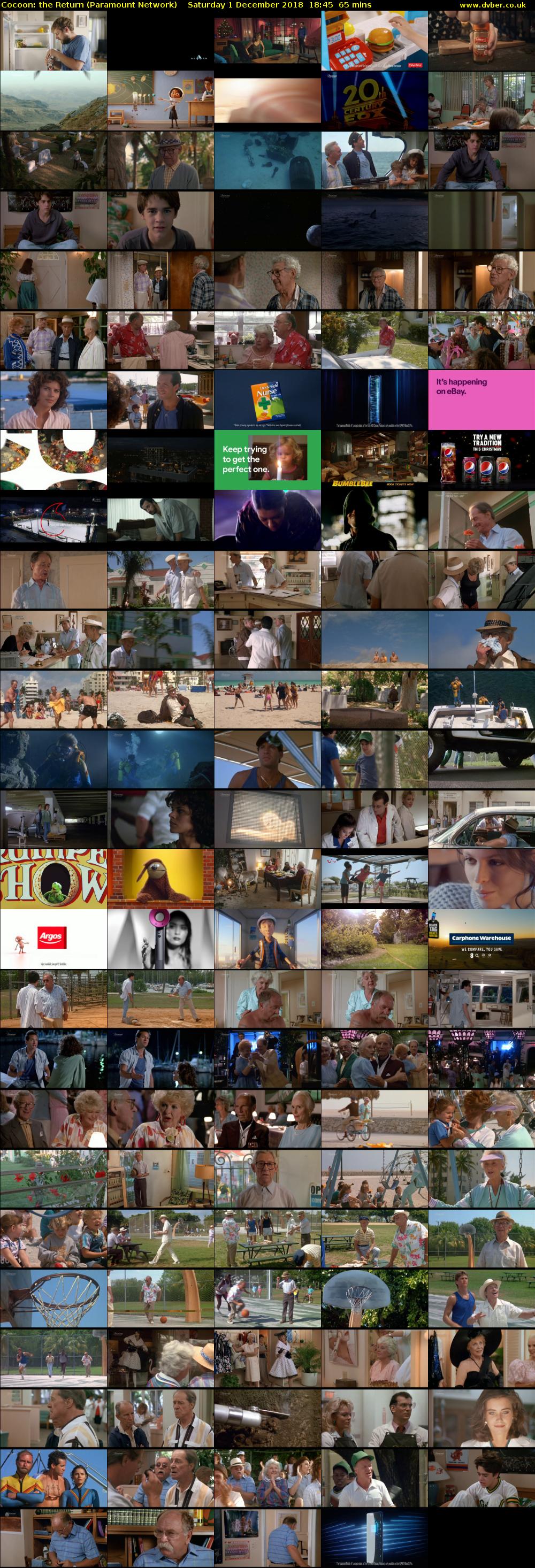 Cocoon: the Return (Paramount Network) Saturday 1 December 2018 18:45 - 19:50