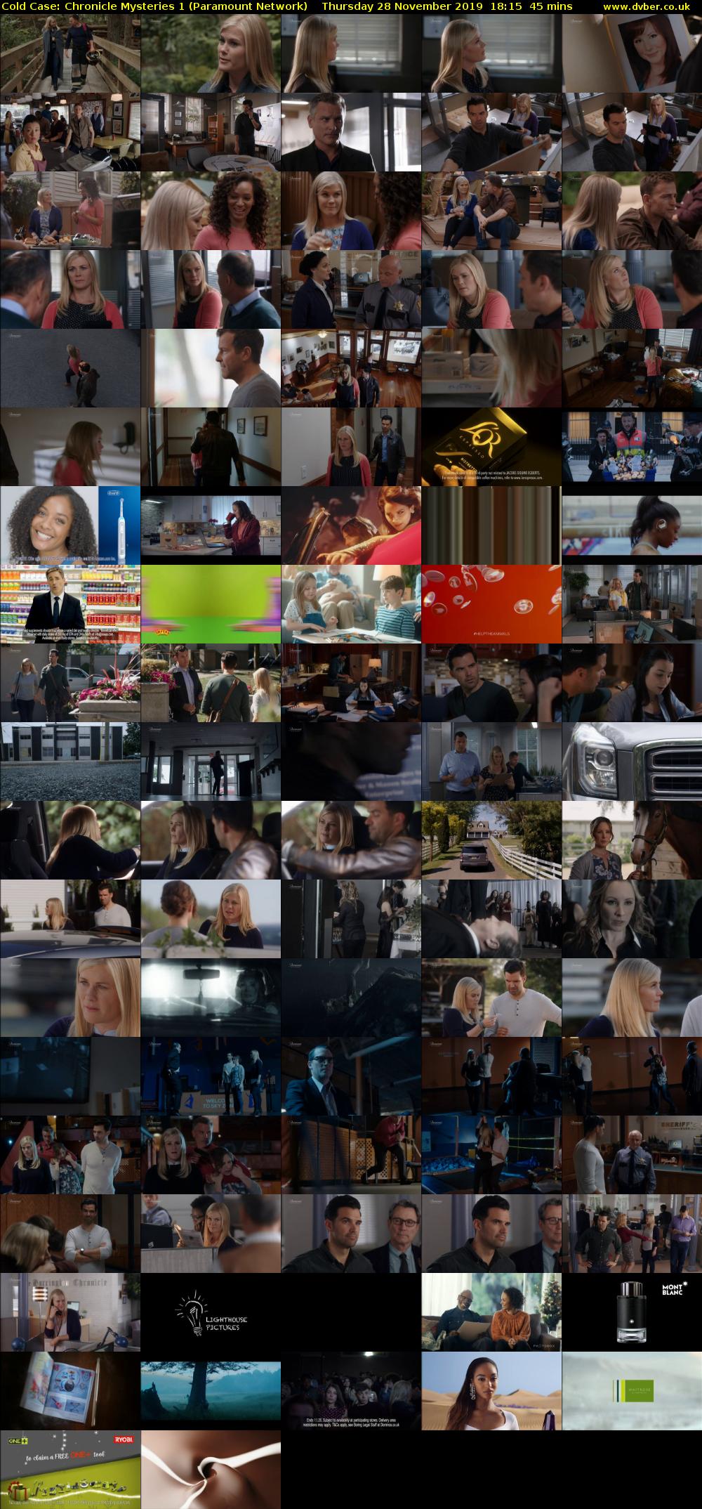 Cold Case: Chronicle Mysteries 1 (Paramount Network) Thursday 28 November 2019 18:15 - 19:00