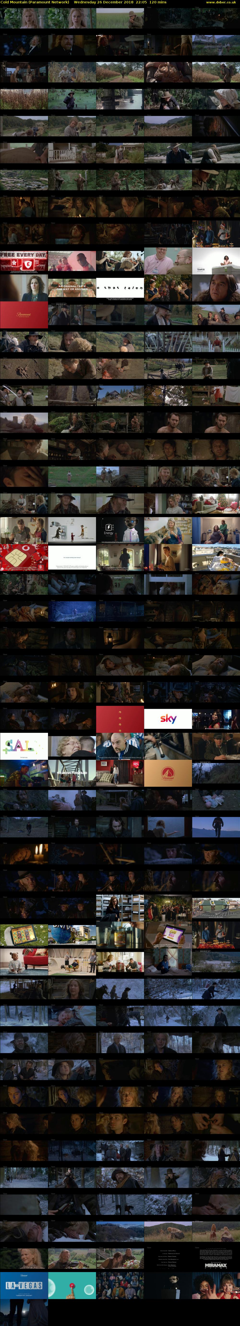 Cold Mountain (Paramount Network) Wednesday 26 December 2018 22:05 - 00:05