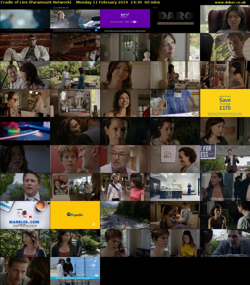 Cradle of Lies (Paramount Network) Monday 11 February 2019 14:30 - 15:30