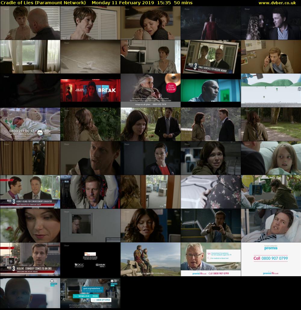 Cradle of Lies (Paramount Network) Monday 11 February 2019 15:35 - 16:25