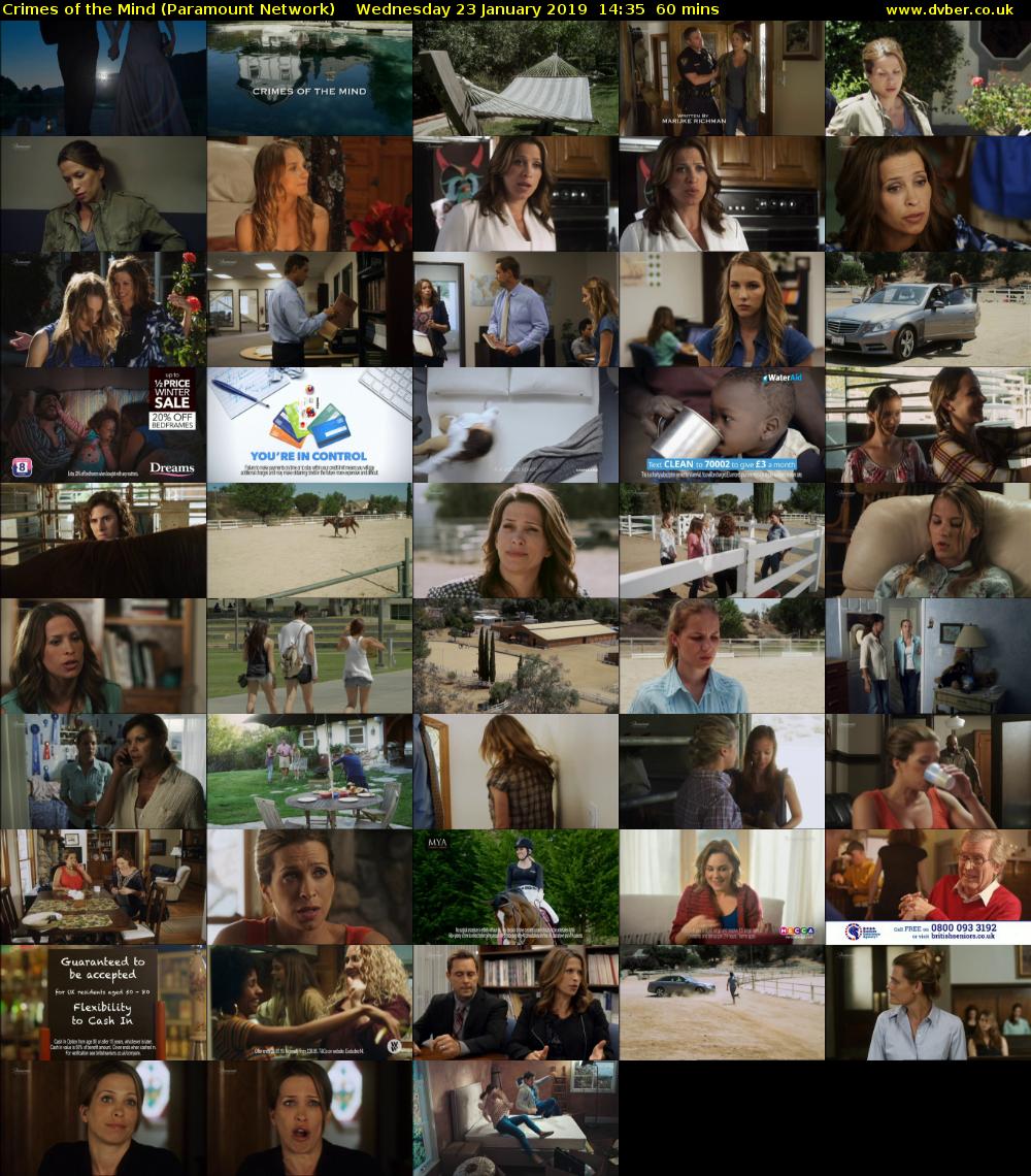 Crimes of the Mind (Paramount Network) Wednesday 23 January 2019 14:35 - 15:35