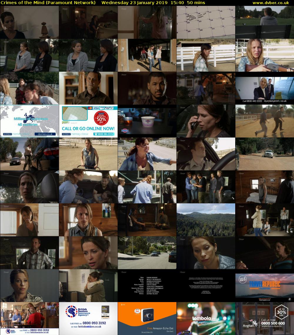 Crimes of the Mind (Paramount Network) Wednesday 23 January 2019 15:40 - 16:30