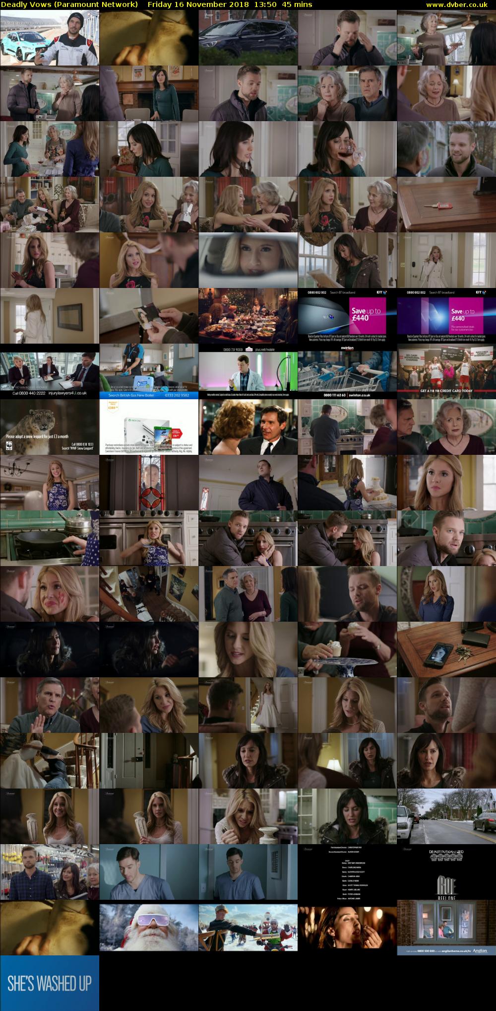 Deadly Vows (Paramount Network) Friday 16 November 2018 13:50 - 14:35