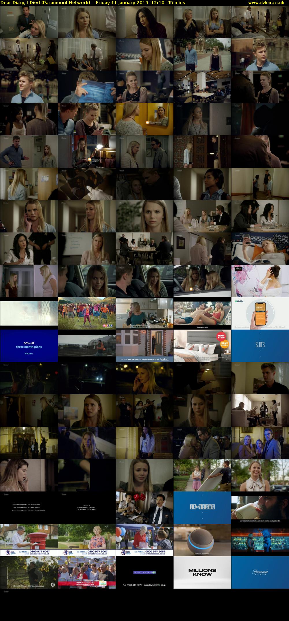 Dear Diary, I Died (Paramount Network) Friday 11 January 2019 12:10 - 12:55