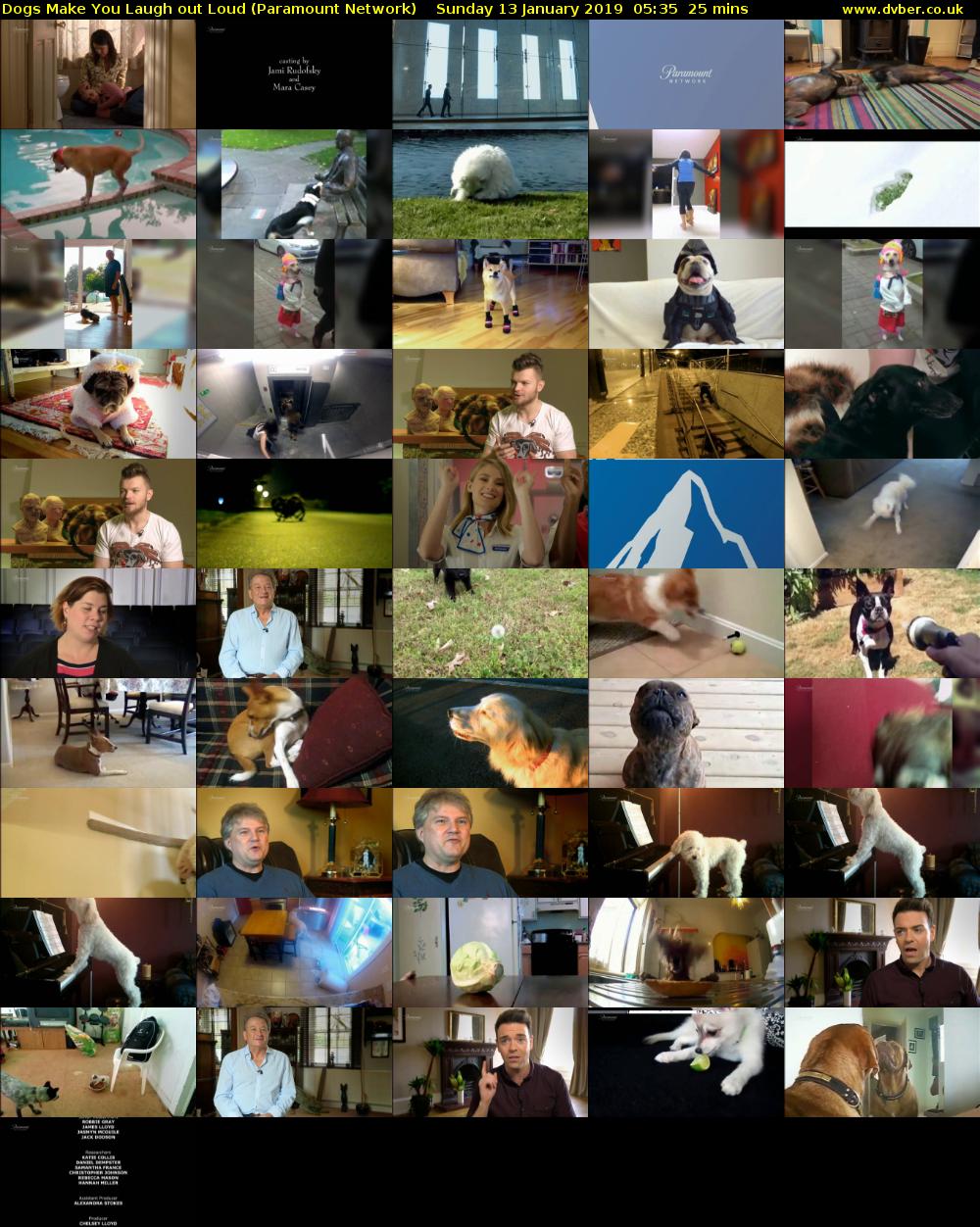 Dogs Make You Laugh out Loud (Paramount Network) Sunday 13 January 2019 05:35 - 06:00