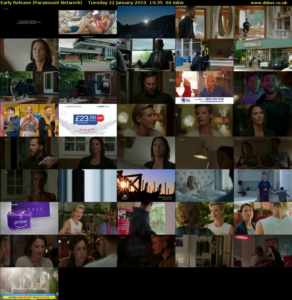 Early Release (Paramount Network) Tuesday 22 January 2019 14:35 - 15:35