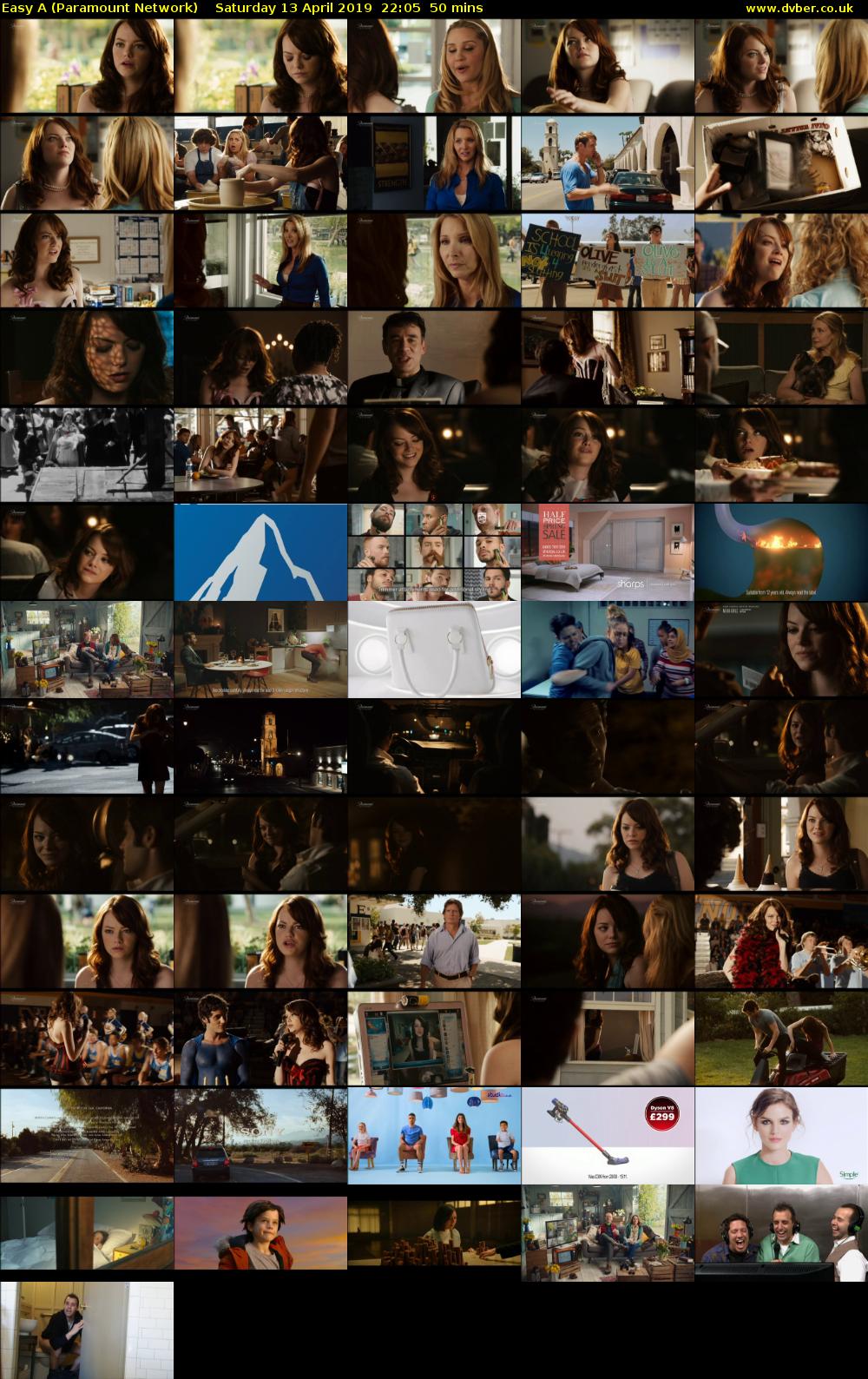 Easy A (Paramount Network) Saturday 13 April 2019 22:05 - 22:55