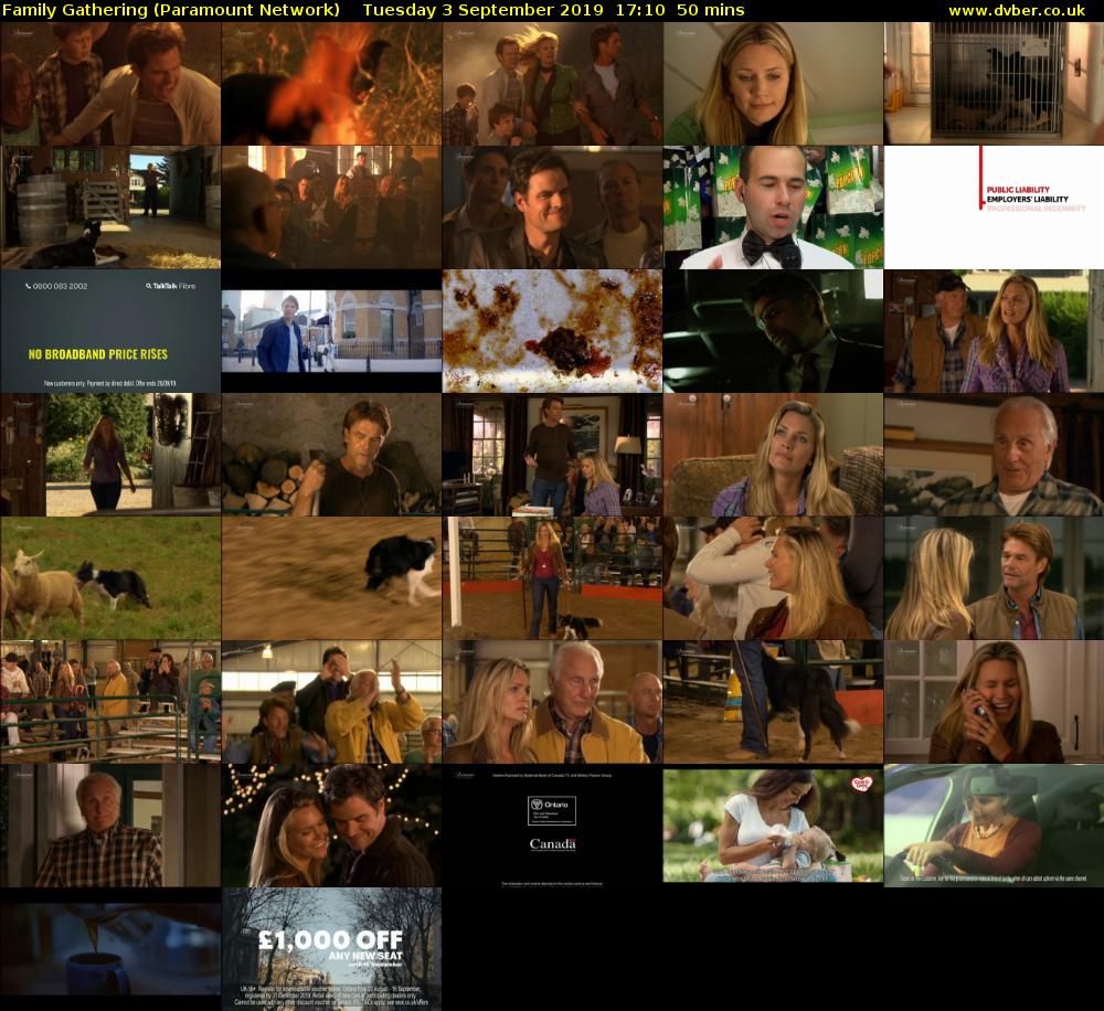 Family Gathering (Paramount Network) Tuesday 3 September 2019 17:10 - 18:00