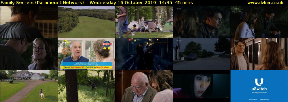Family Secrets (Paramount Network) Wednesday 16 October 2019 14:35 - 15:20