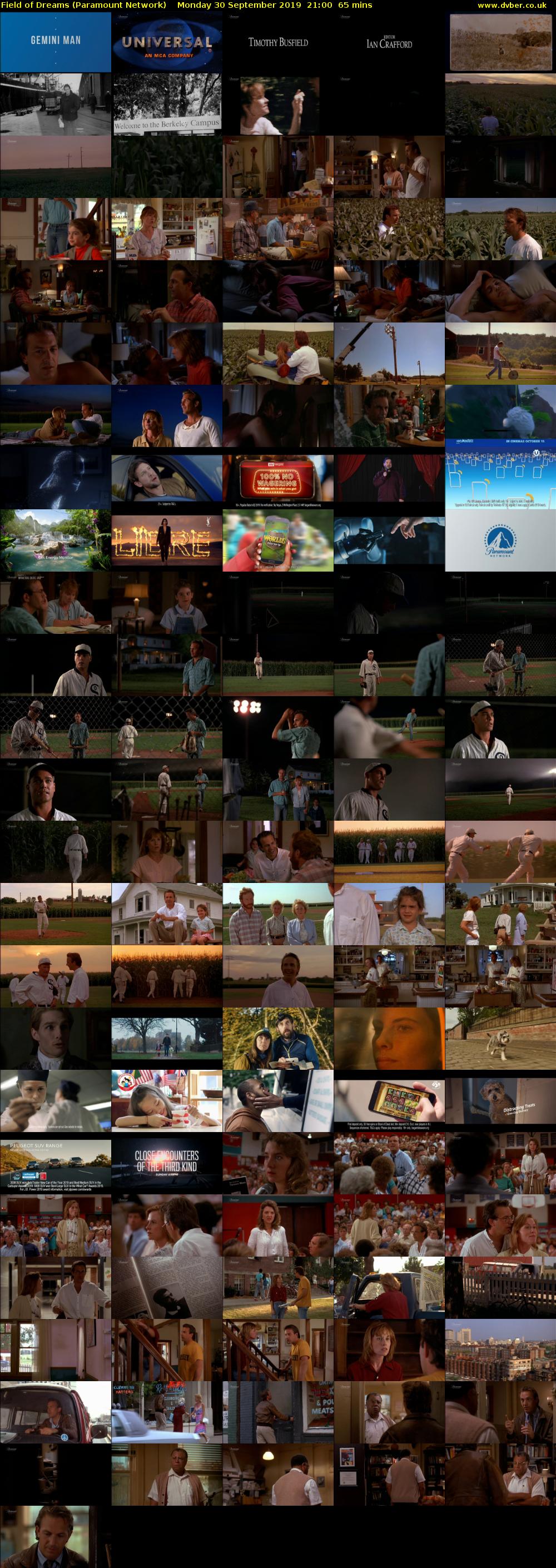 Field of Dreams (Paramount Network) Monday 30 September 2019 21:00 - 22:05