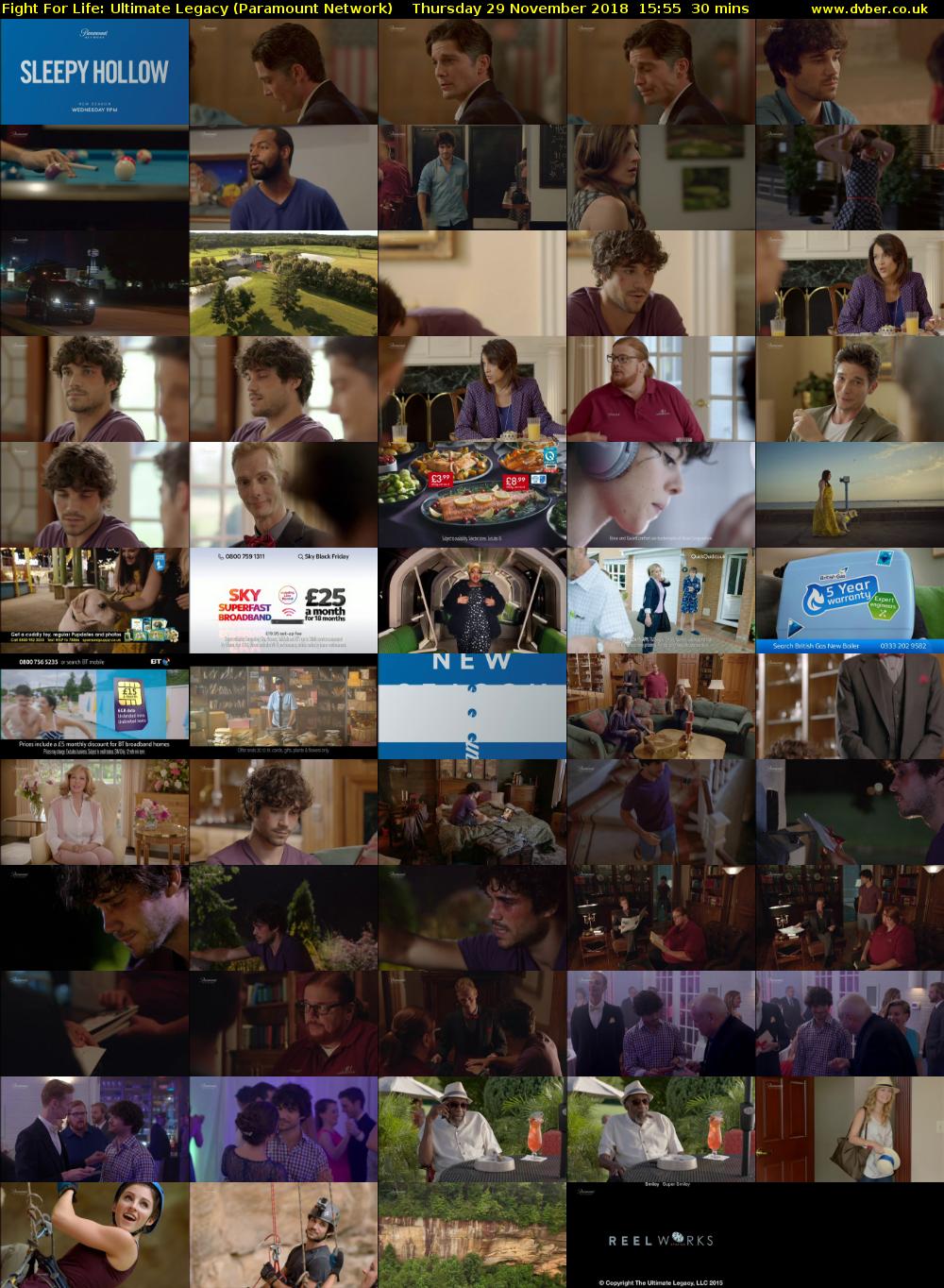 Fight For Life: Ultimate Legacy (Paramount Network) Thursday 29 November 2018 15:55 - 16:25