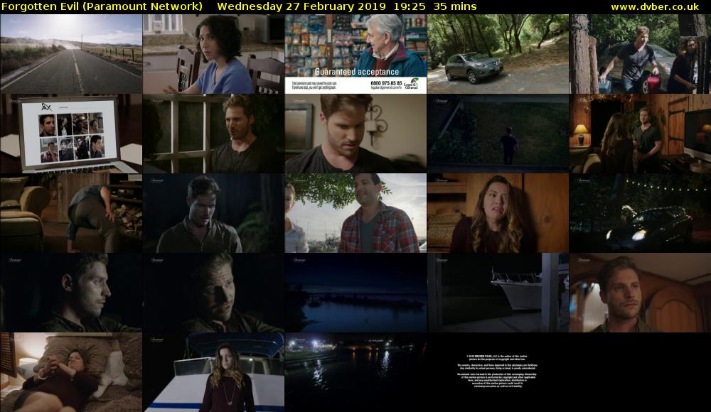 Forgotten Evil (Paramount Network) Wednesday 27 February 2019 19:25 - 20:00
