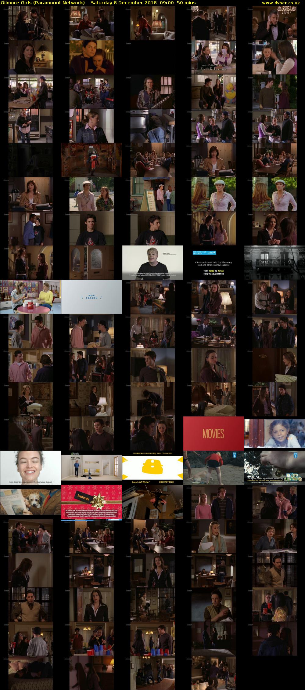 Gilmore Girls (Paramount Network) Saturday 8 December 2018 09:00 - 09:50