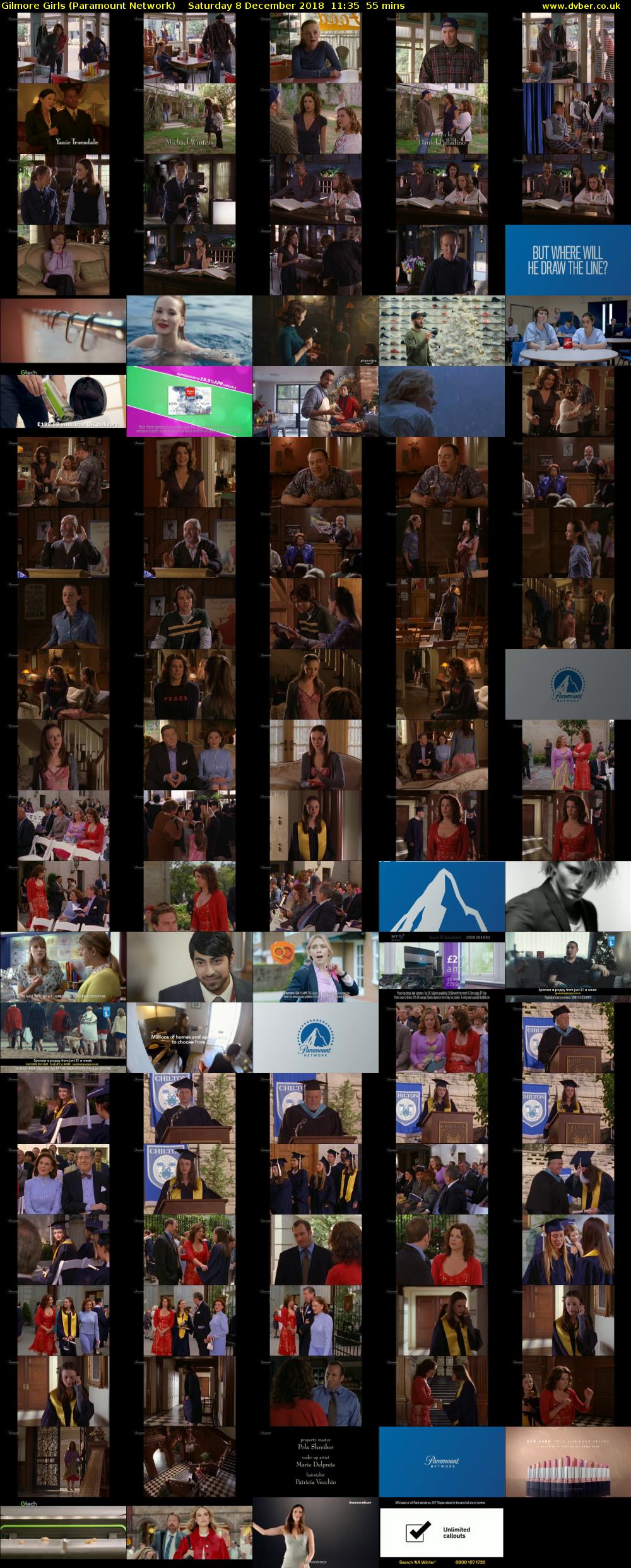 Gilmore Girls (Paramount Network) Saturday 8 December 2018 11:35 - 12:30