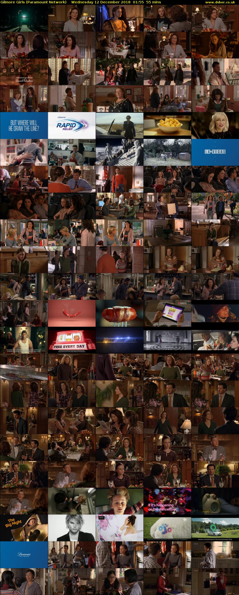 Gilmore Girls (Paramount Network) Wednesday 12 December 2018 01:55 - 02:50
