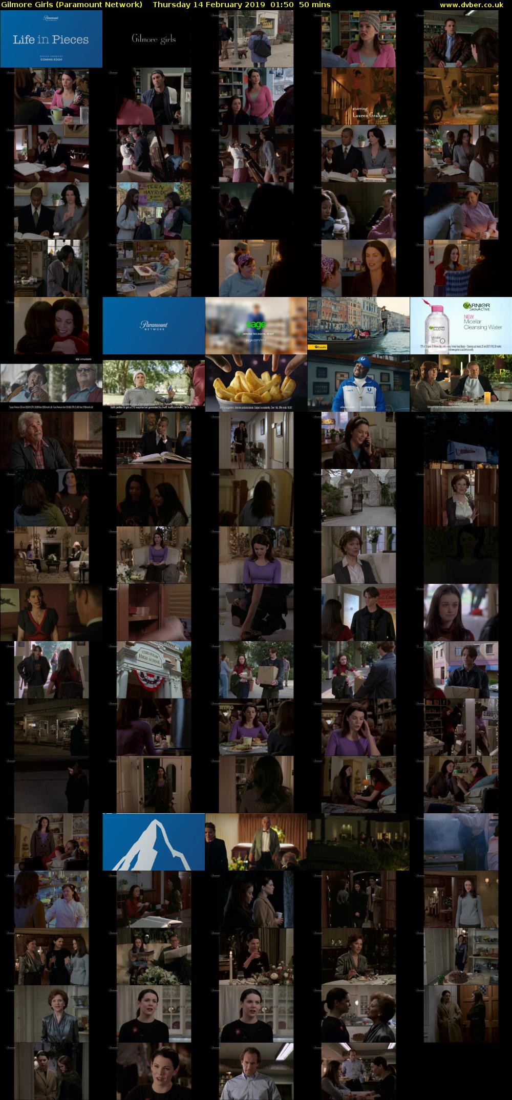Gilmore Girls (Paramount Network) Thursday 14 February 2019 01:50 - 02:40