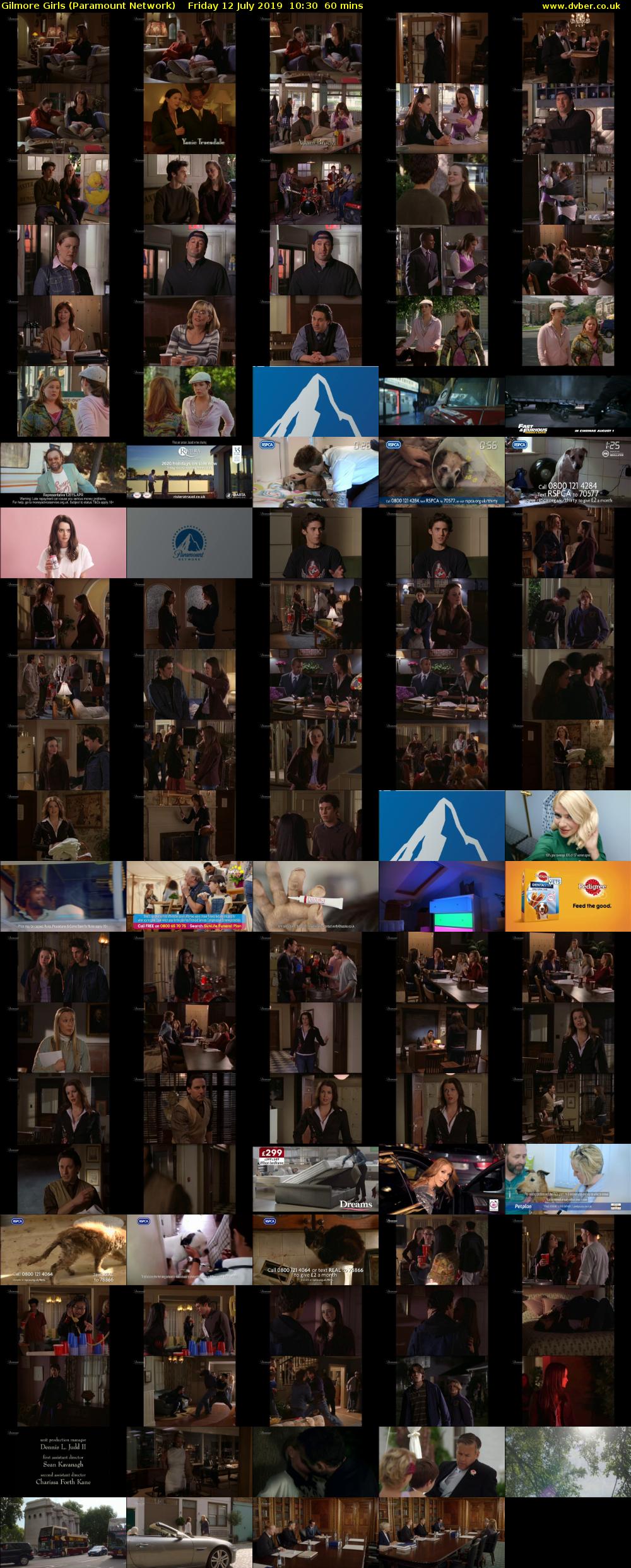 Gilmore Girls (Paramount Network) Friday 12 July 2019 10:30 - 11:30