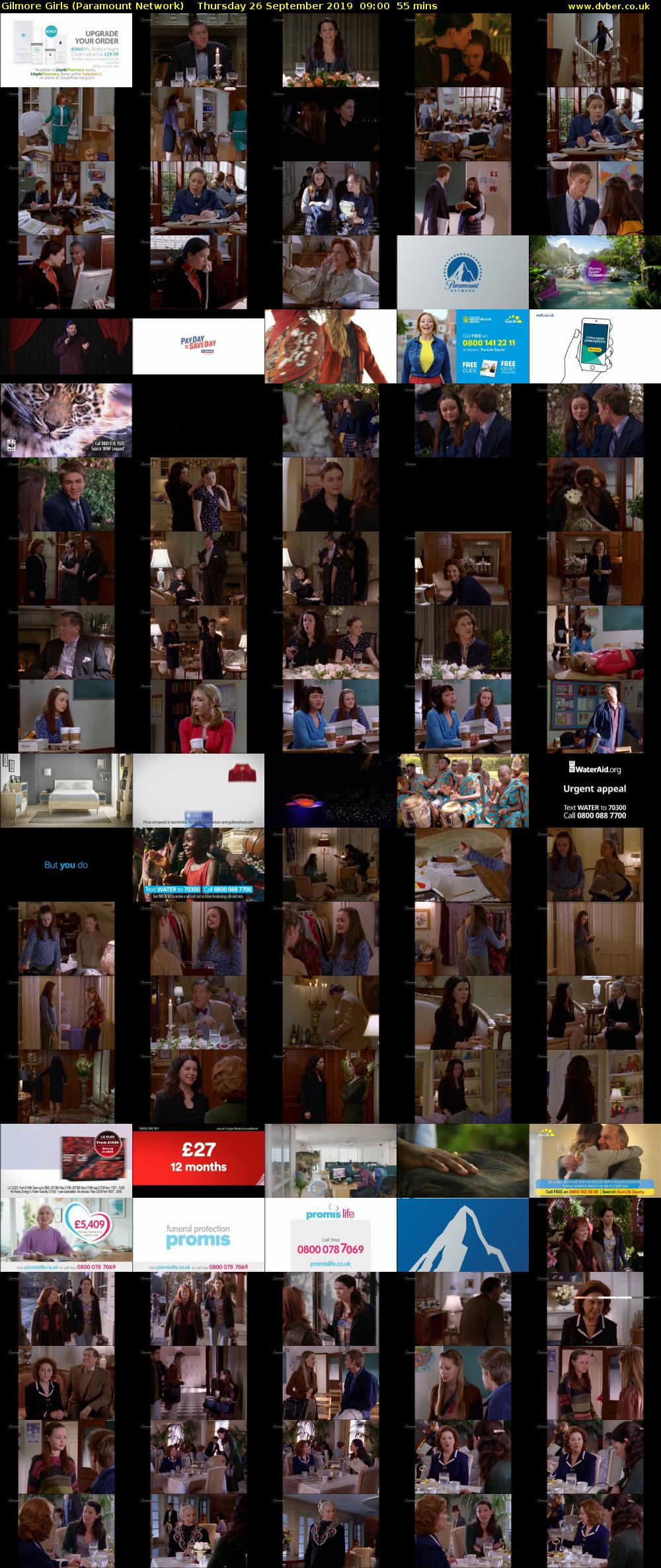 Gilmore Girls (Paramount Network) Thursday 26 September 2019 09:00 - 09:55