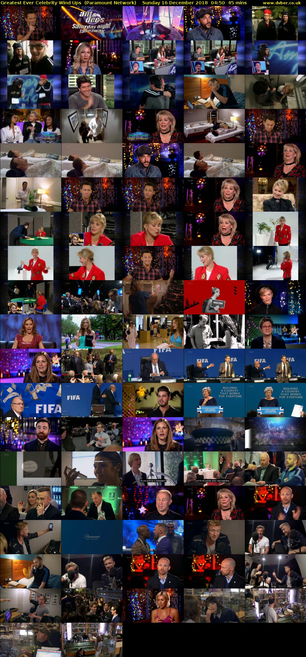 Greatest Ever Celebrity Wind Ups  (Paramount Network) Sunday 16 December 2018 04:50 - 05:35