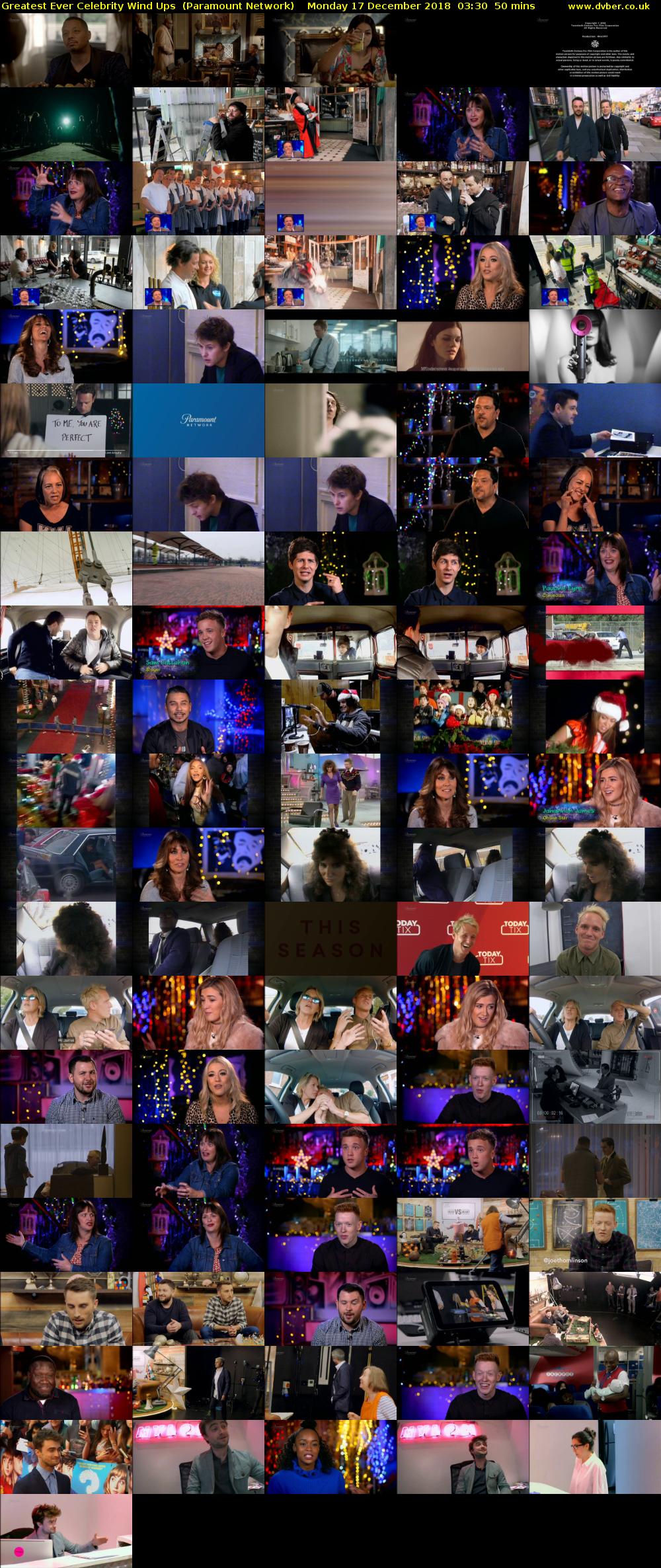 Greatest Ever Celebrity Wind Ups  (Paramount Network) Monday 17 December 2018 03:30 - 04:20