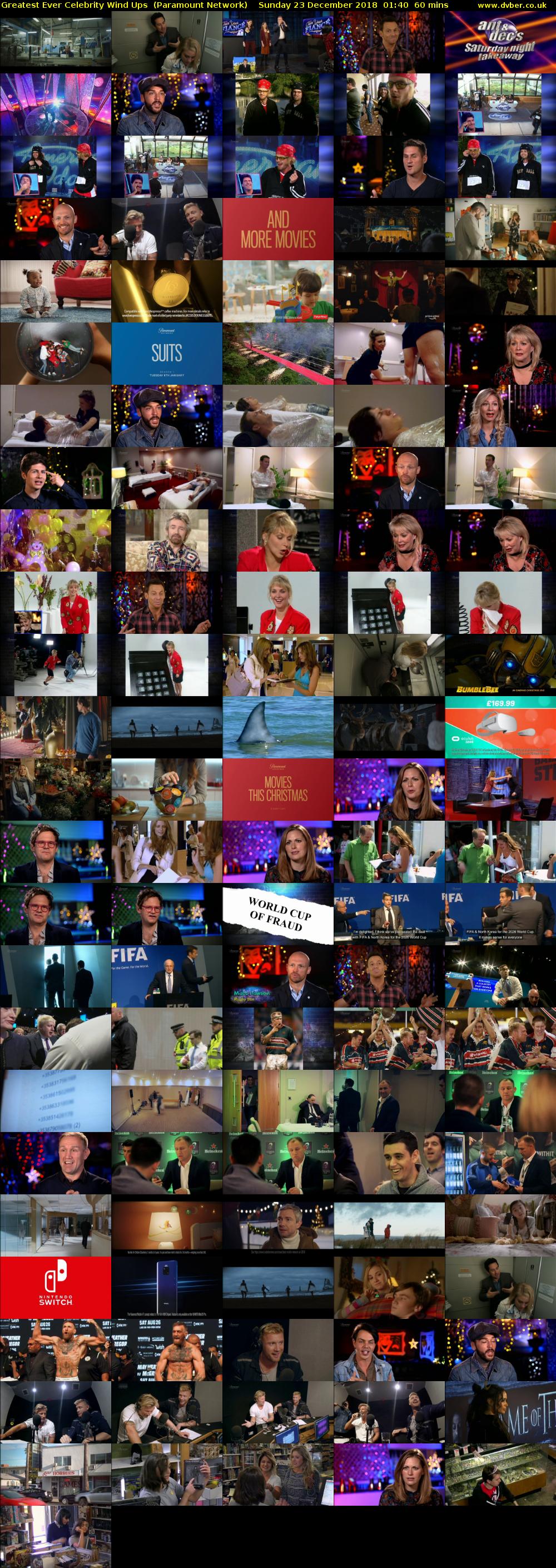 Greatest Ever Celebrity Wind Ups  (Paramount Network) Sunday 23 December 2018 01:40 - 02:40