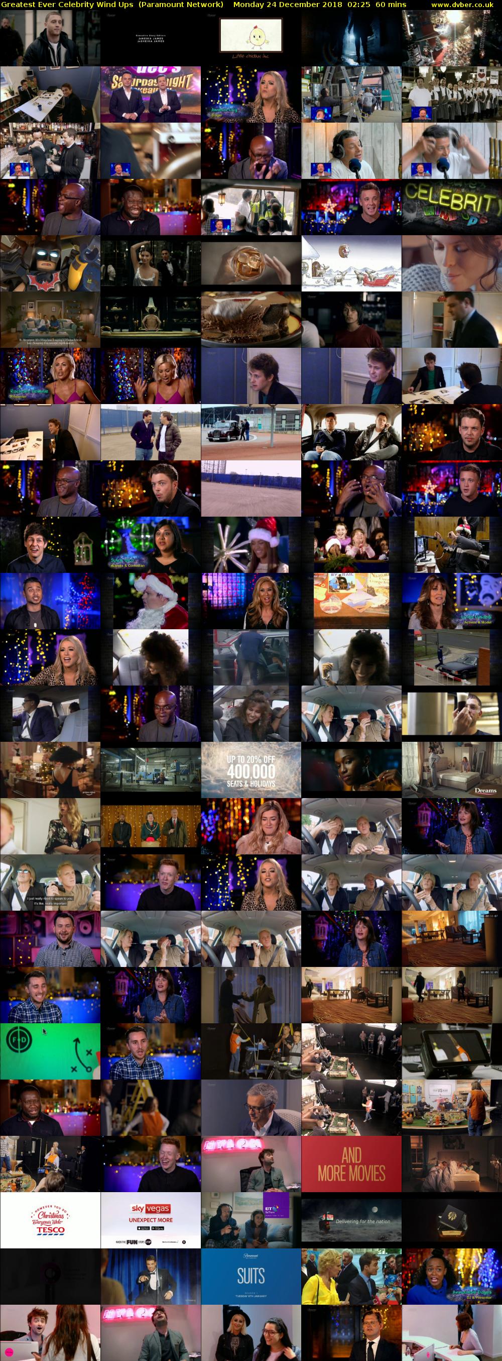 Greatest Ever Celebrity Wind Ups  (Paramount Network) Monday 24 December 2018 02:25 - 03:25