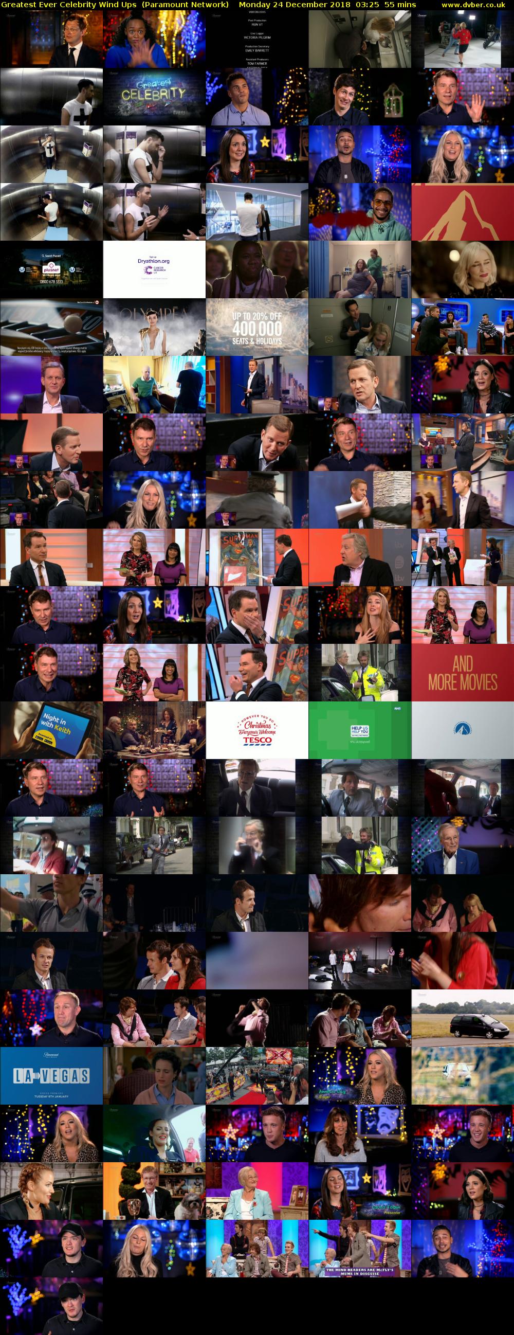 Greatest Ever Celebrity Wind Ups  (Paramount Network) Monday 24 December 2018 03:25 - 04:20