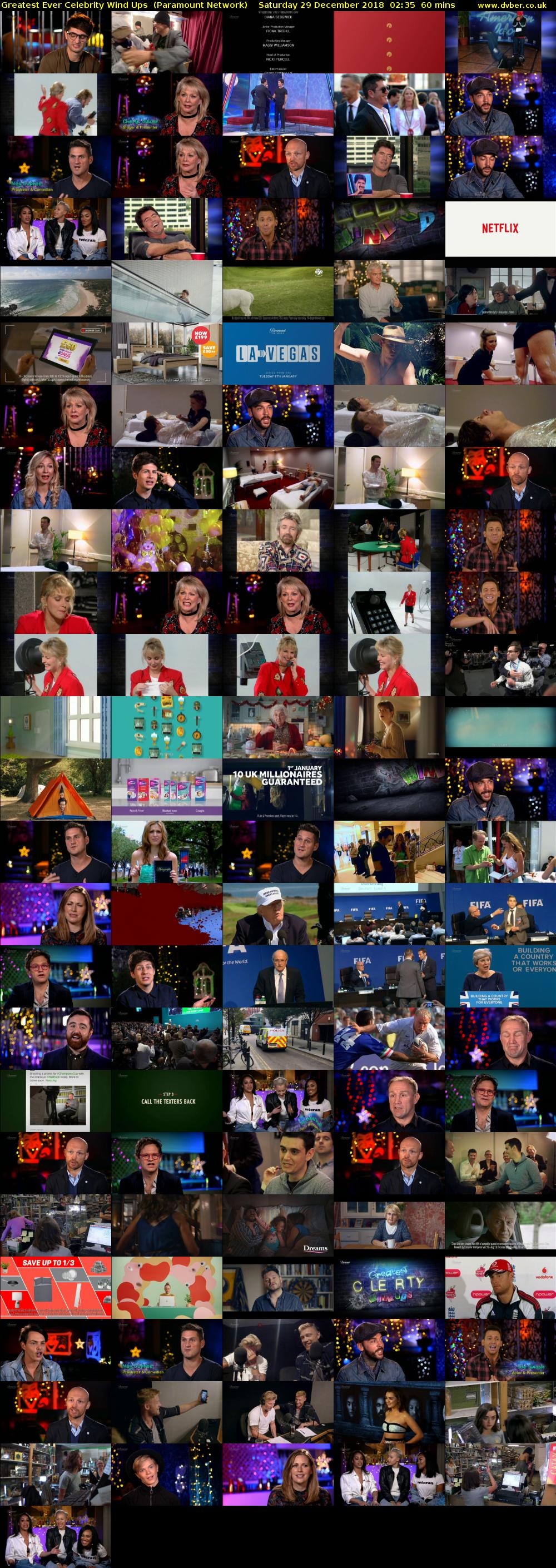 Greatest Ever Celebrity Wind Ups  (Paramount Network) Saturday 29 December 2018 02:35 - 03:35